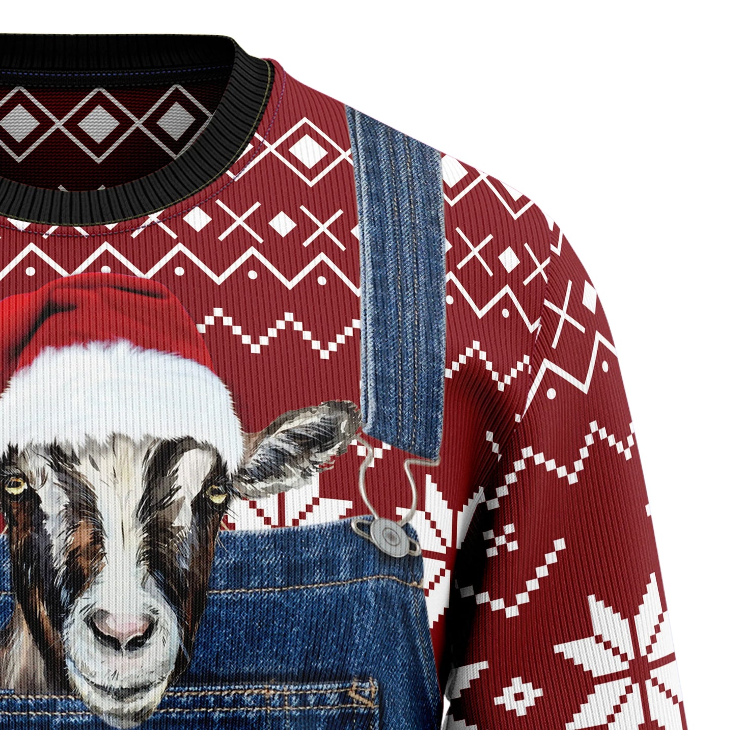 Cailín a bhfuil grá aici don Nollaig agus do ghabhair geansaí Nollag gránna, geansaí Nollag gránna, bronntanas Nollag, bronntanas Nollag 2024