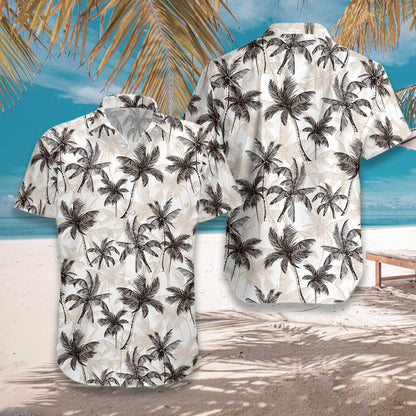 Into Nature Tropical Vintage Palm Tree Hawaiian Shirt, Hawaiian For Gift