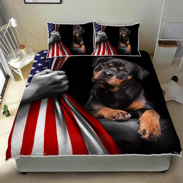 Rottweiler Dog Lover American US Quilt Bedding Set  Bedroom Set Bedlinen 3D,Bedding Christmas Gift,Bedding Set Christmas