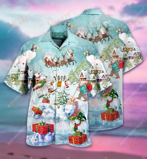 Daddy Bear Christmas Short Short Sleeve Shirt Summer Aloha Shirt, Hwaiian For Gift