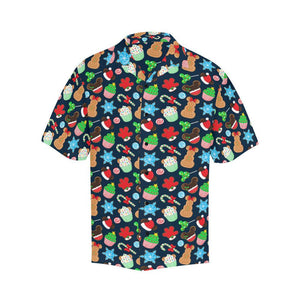 Cute Pattern Christmas Desserts Design Hawaiian Shirt,Hawaiian Shirt Gift, Christmas Gift
