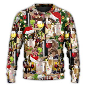 Christmas Wine For A Christmas Night Ugly Christmas Sweater, Christmas Gift, Gift Christmas 2024