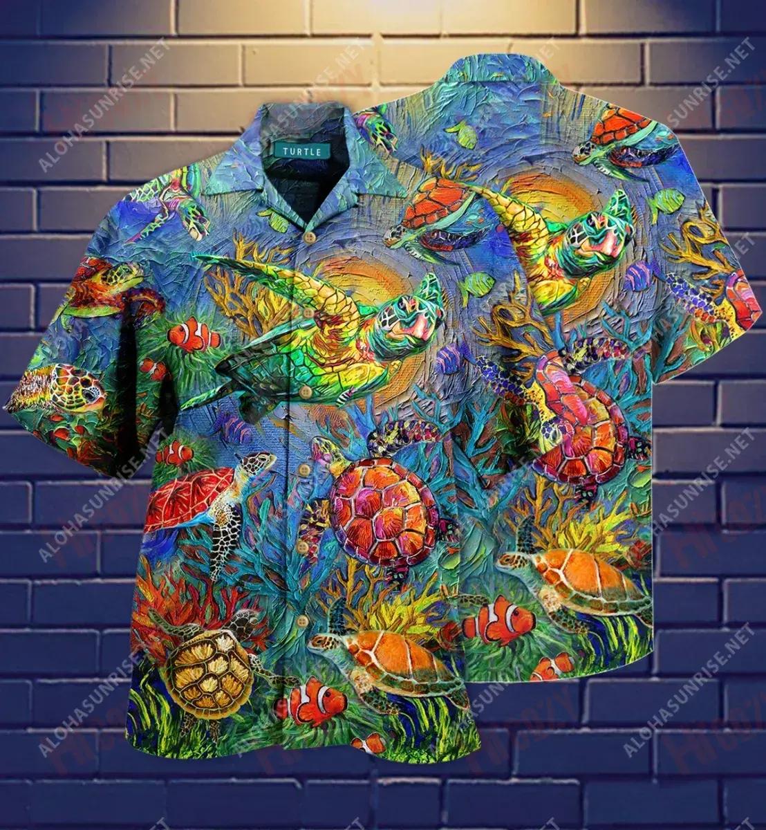 Bíodh Lá Uafásach Turtley Laethanta Saoire Gearr Léinte haváí Léinte Tropical Léinte Seanré Haváíais Léinte Greannmhar Haváise, Bronntanas Léine Haváís, Bronntanas Nollag