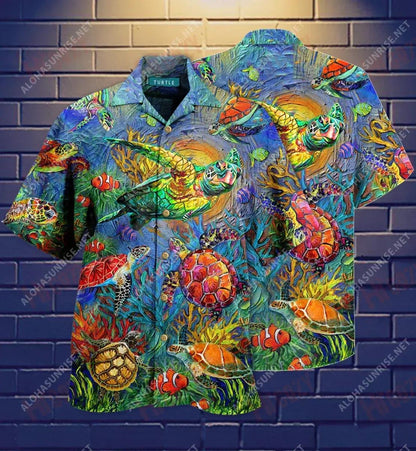 Bíodh Lá Uafásach Turtley Laethanta Saoire Gearr Léinte haváí Léinte Tropical Léinte Seanré Haváíais Léinte Greannmhar Haváise, Bronntanas Léine Haváís, Bronntanas Nollag