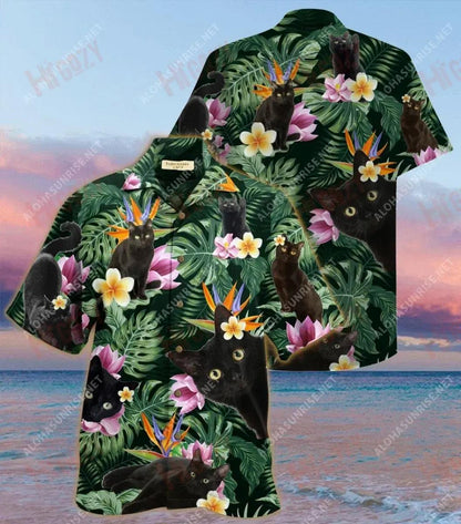 Powered By Cats And Hawaiian Shirt Summer Short Sleeve Best Hawaiian Shirts Hawaiian Shirt Pattern, Hawaiian Shirt Gift, Christmas Gift
