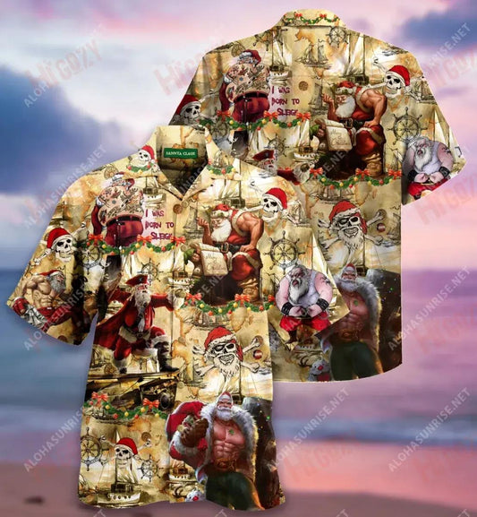 Pirate Daidí na Nollag Maaarghy Léine Gearr Haváís Caitheamh aimsire Gearr Muinchille Léinte Haváís is Fearr Léinte haváíais d'Fhir, Bronntanas Léine Haváís, Bronntanas Nollag