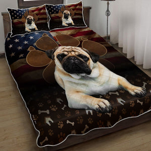 Pug Dog Paw Quilt Bedding Set  Bedroom Set Bedlinen 3D,Bedding Christmas Gift,Bedding Set Christmas