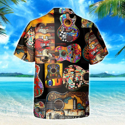 In Memory Of Classic Guitar Design Hawaiian Shirt, Hawaiian For Gift