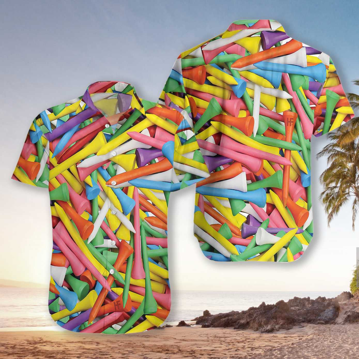 Teibí Nua-Aimseartha Dearadh Patrún Tí Gailf Colorful Léine Haváís, Bronntanas Léine Haváís, Bronntanas Nollag