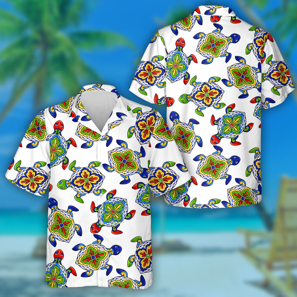 Mexican With Turtles Ethnic Folk Ornament Hawaiian Shirt,Hawaiian Shirt Gift, Christmas Gift