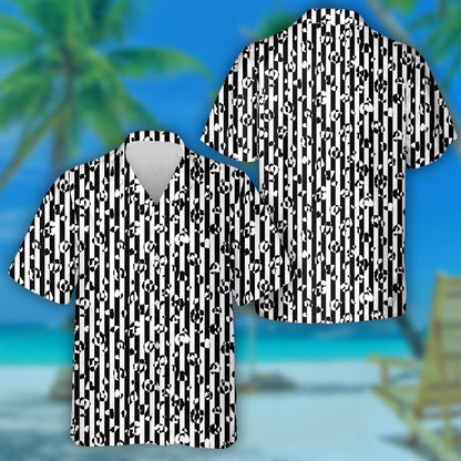 Wild African Stripe Abstract Leopard Skin Hawaiian Shirt, Hwaiian For Gift