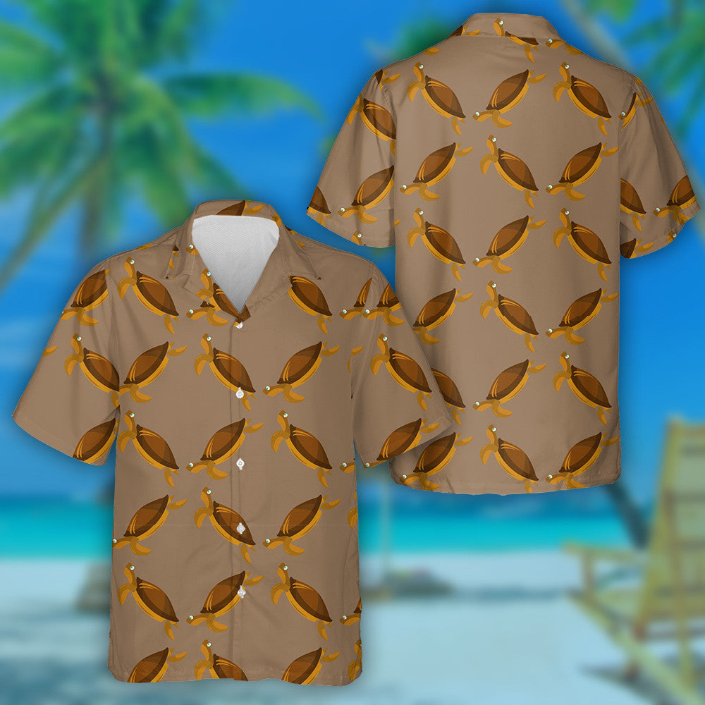 Simple Trendy Turtle And Black Tree Hawaiian Shirt,Hawaiian Shirt Gift, Christmas Gift
