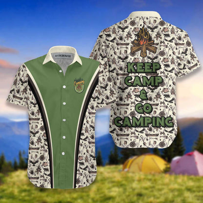 Keep Calm And Go Camping Hawaiian Shirt, Hawaiian Shirt Gift, Christmas Gift