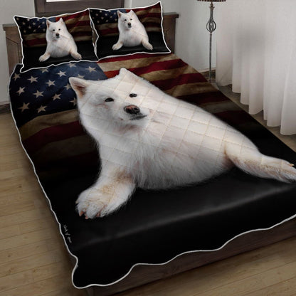 Samoyed Dog Quilt Set Bedlinen 3D Bedroom Set Bedlinen 3D,Bedding Christmas Gift,Bedding Set Christmas