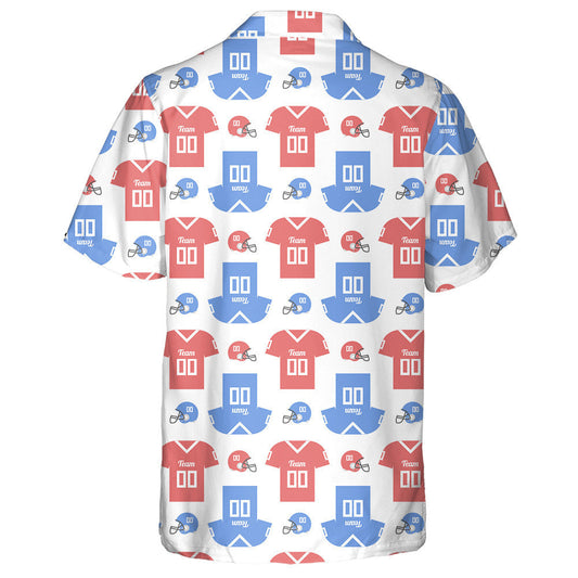 National American Flags Colors Football Helmet And T-Shirts Hawaiian Shirt,Hawaiian Shirt Gift, Christmas Gift