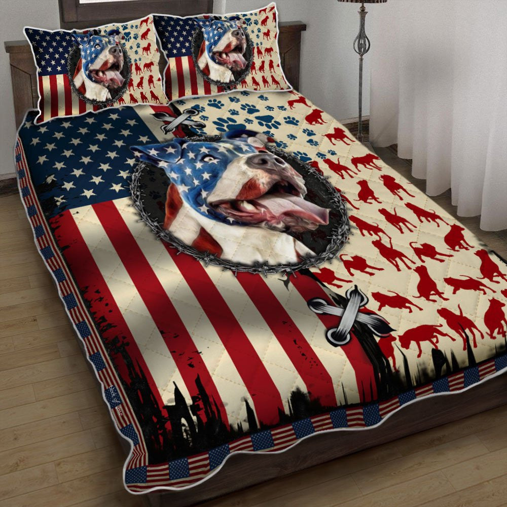 American Pit Bull Dog Quilt Bedding Set  Bedroom Set Bedlinen 3D,Bedding Christmas Gift,Bedding Set Christmas