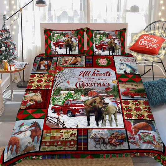 All Hearts Tar Abhaile Don Nollaig, Leapacha Cuilt Capall Socraigh Leapa Leapa 3D , Leapa Bronntanas Nollag, Leapa Leapa Nollag