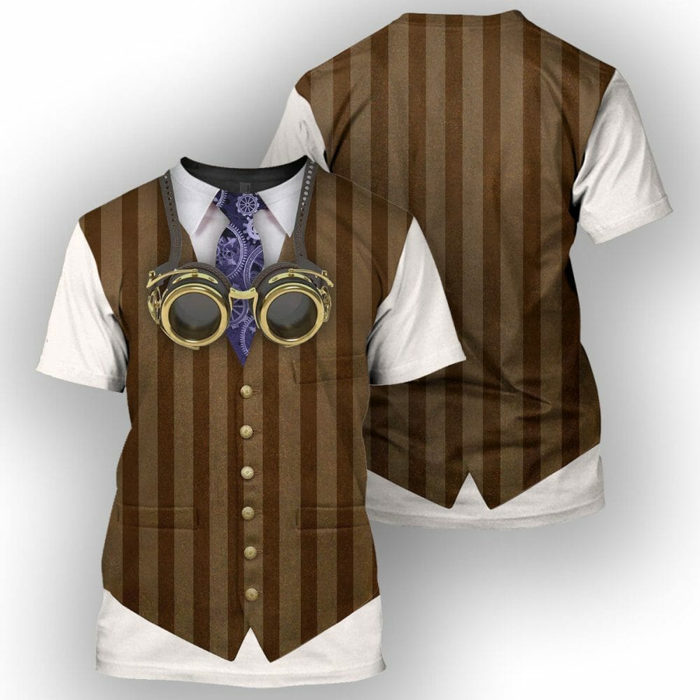 Éadaí Steampunk - Éadaí Cochaillín Tléine Clóbhuailte Léine 3D