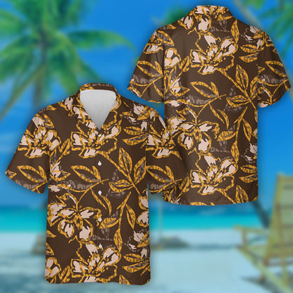 Wild African Leopard With Tropical Hibiscus Flowers Hawaiian Shirt, Hawaiian Shirt Gift, Christmas Gift