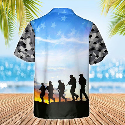 Grey Camo Meiriceánach De réir Breithe Veteran De Rogha Léine Haváís, Bronntanas Léine Haváíais, Bronntanas Nollag