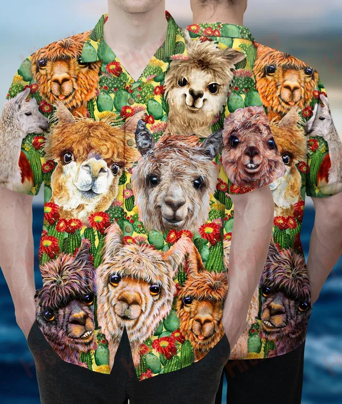 Eachtraíochta Deir Tú Alpaca Mo Mhálaí! Léine Gearr Muinchille Unisex Léinte T Aigéan Haváí Léinte Haváís is Fearr Léinte Haváís do Mhná, Bronntanas Léine Haváíais, Bronntanas Nollag