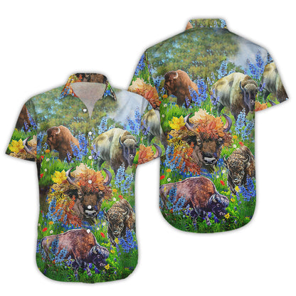 Buffalo Love Animals - Hawaiian Shirt,Hawaiian Shirt Gift, Christmas Gift