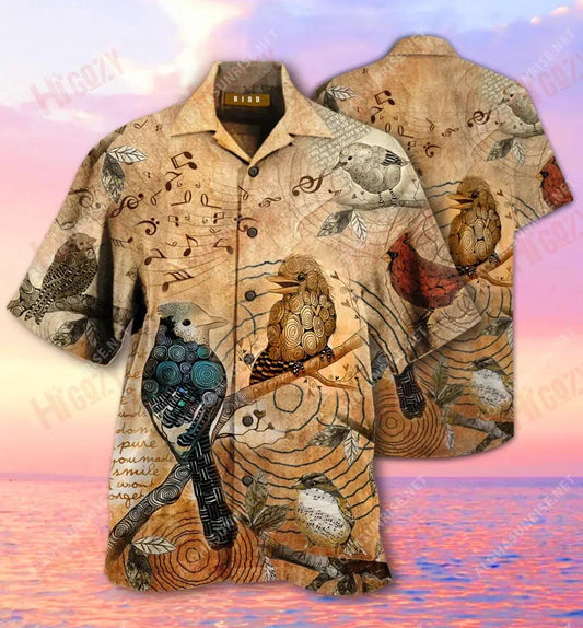 High Above The Tree Birds Unisex Short Sleeve Shirt Hobbies Hawaiian T Shirts Best Hawaiian Shirts Hawaiian Shirts For Women, Hawaiian Shirt Gift, Christmas Gift