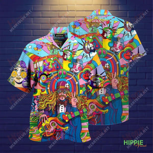 Amazing Hippie Unisex Short Sleeve Shirt Summer Tropical Shirts Tactical Hawaiian Shirt Hawaiian Shirts For Women, Hawaiian Shirt Gift, Christmas Gift