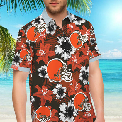 Cleveland Browns Hawaiian Shirt_Hawaiian Shirt Gift, Christmas Gift
