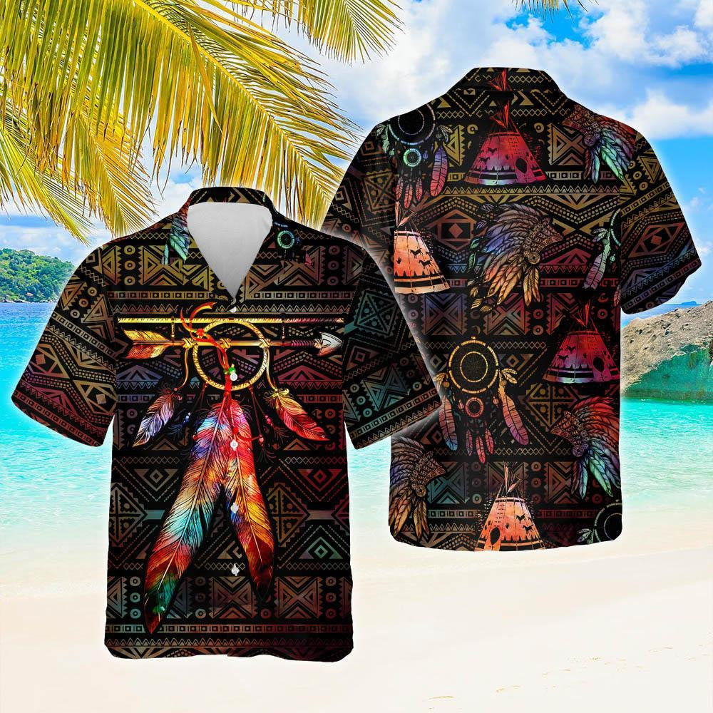 Colorful Arrow Native American Culture Design Hawaiian Shirt,Hawaiian Shirt Gift, Christmas Gift