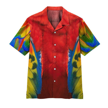 Summer Parrot Awesome Background Design Hawaiian Shirt,Hawaiian Shirt Gift, Christmas Gift