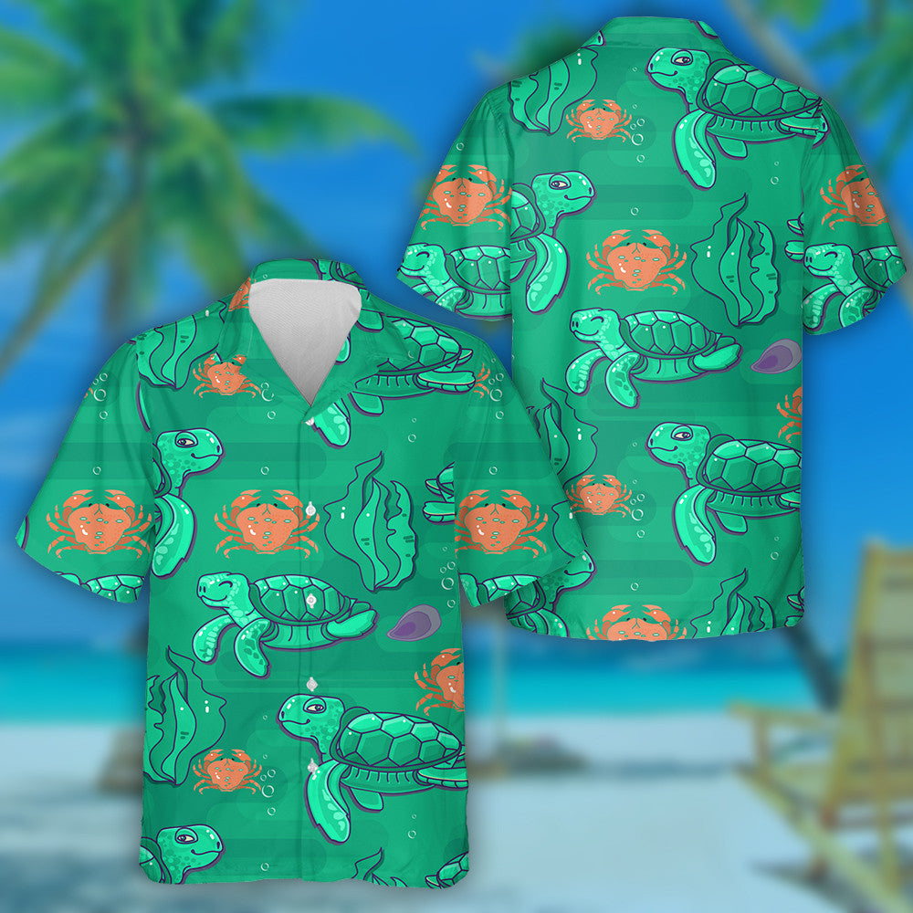 Turtar Glas Cartún Sa Léine Haváís Faoi Uisce, Haváise Le Bronntanas