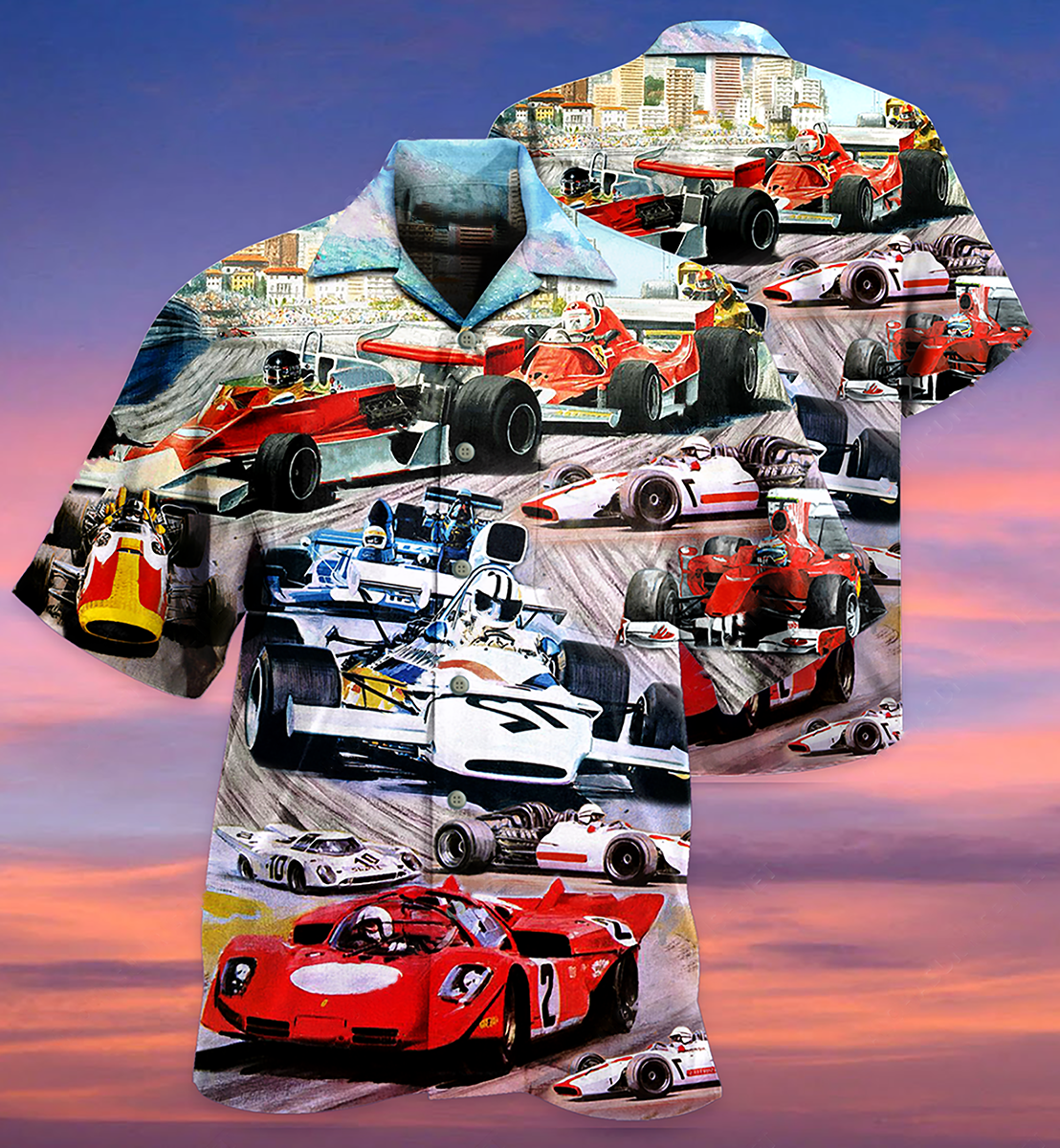 Car Racing - Hawaiian Shirt-Hawaiian Shirt Gift, Christmas Gift
