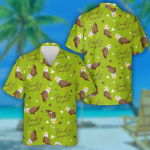 Baby Cute Eagles With Small Hearts Hawaiian Shirt, Hawaiian For Gift