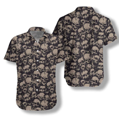 Skull And Cool Awesome Background Design Hawaiian Shirt,Hawaiian Shirt Gift, Christmas Gift