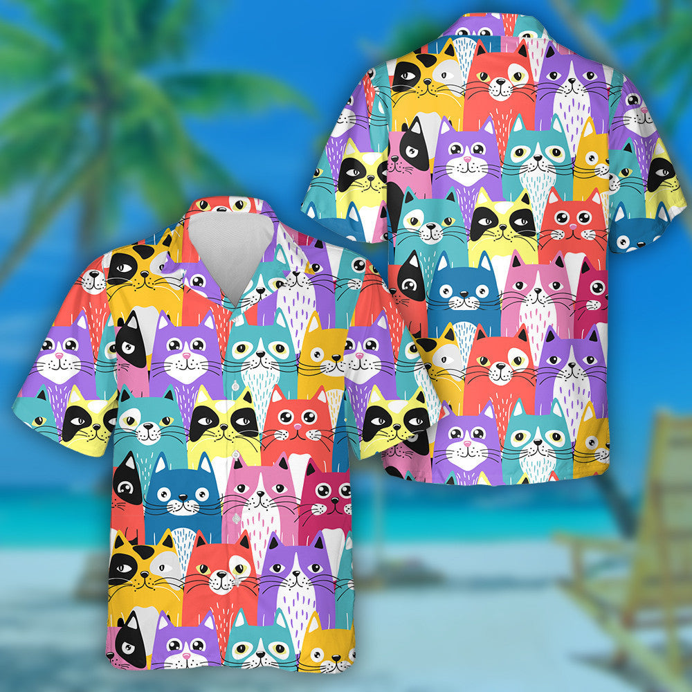 Cait Chartúin Greannmhar I Stíl Retro Léine Haváís, Bronntanas Léine Haváise, Bronntanas Nollag