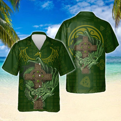 Dragon Celtic Hawaiian Shirt, Hawaiian Shirt Gift, Christmas Gift