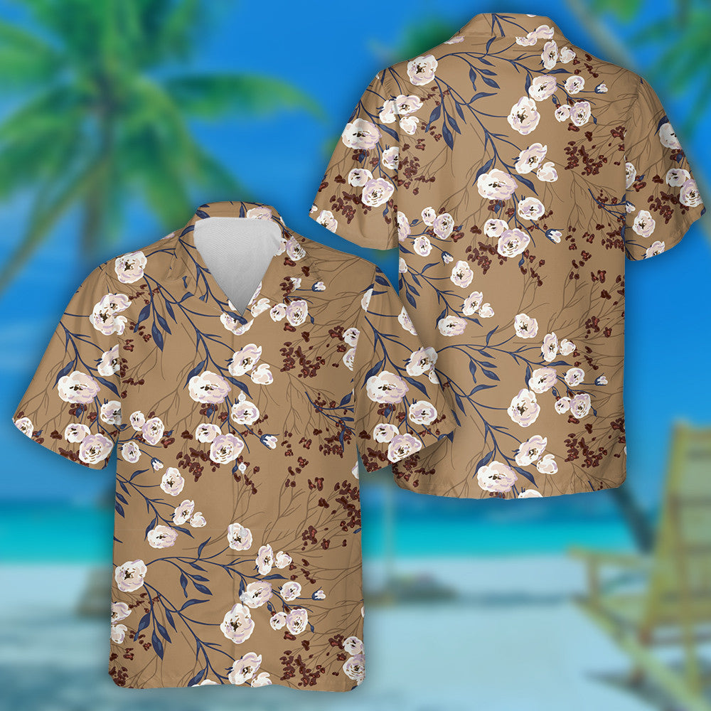 Patrún Galánta Le Brainsí Rós Ar Dhearadh Solas Brown Léine Haváís, Bronntanas Léine Haváís, Bronntanas Nollag