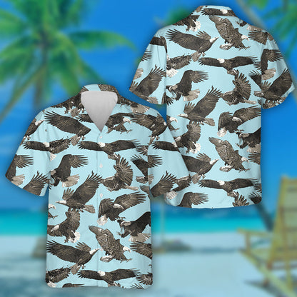 Iolar Álainn ag Eitilt ar Chúlra Gorm Léine Haváí, Bronntanas Léine Haváí, Bronntanas Nollag