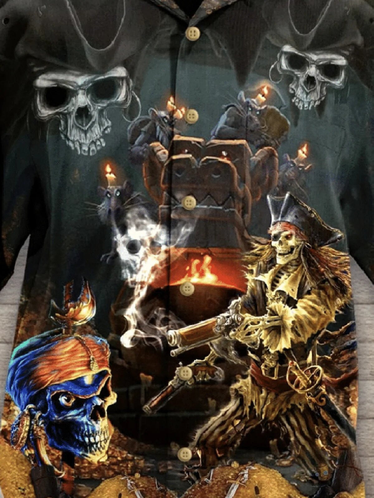 Pirates Chasing The Booty Nice Ornamental Hawaiian Shirt,Hawaiian Shirt Gift, Christmas Gift