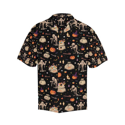 Oíche Shamhna Mummy Agus Mála Candy Ollmhór Léine Haváise Draíochta, Bronntanas Léine Haváíais, Bronntanas Nollag