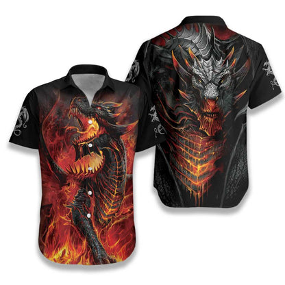 Love Dragon Style Pretty Ornamental Hawaiian Shirt, Hawaiian For Gift