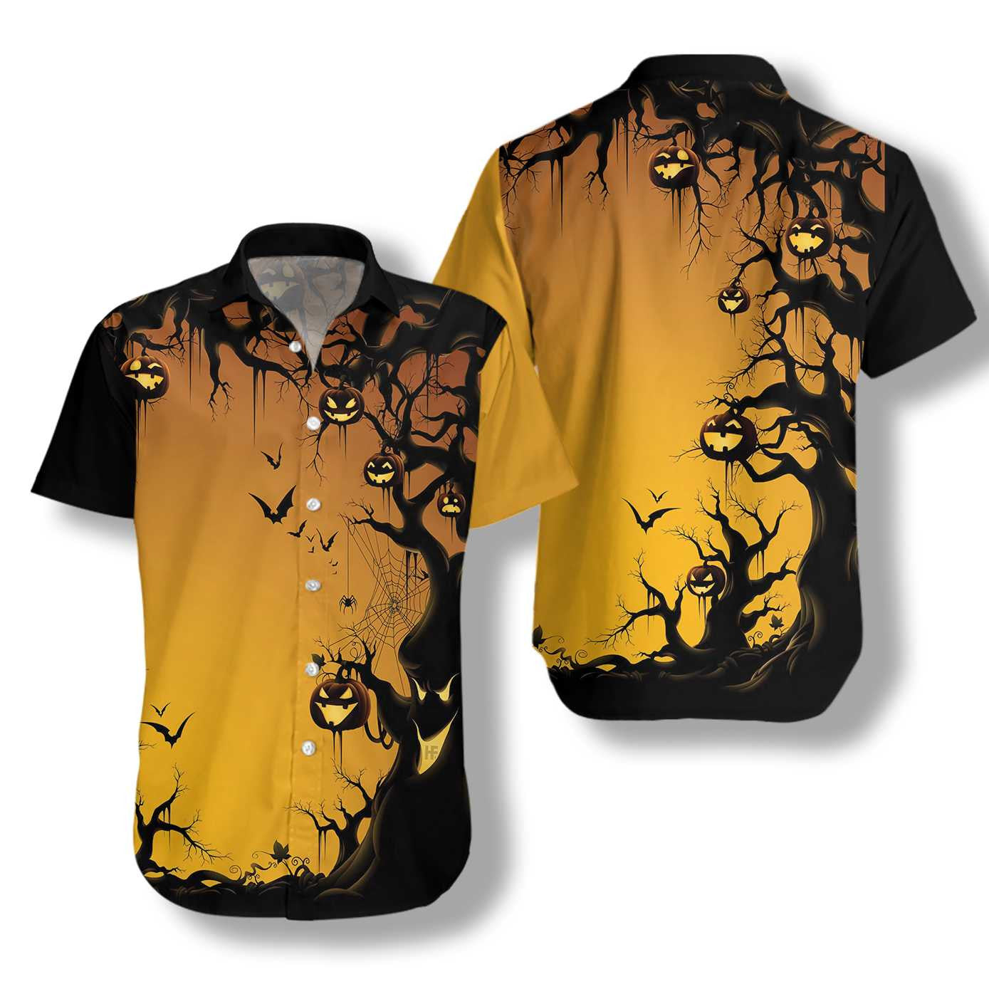 Scary Halloween Tree Hawaiian Shirt,Hawaiian Shirt Gift, Christmas Gift