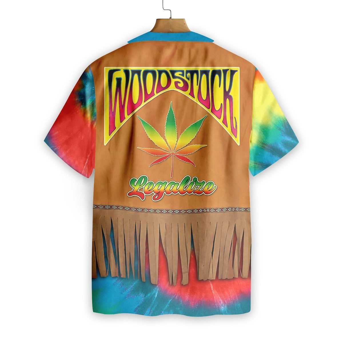 Hippie Woodstock Awesome Background Design Hawaiian Shirt, Hawaiian For Gift