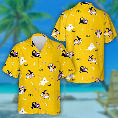Halloween Beagle Dog In Masquerade Costumes Hawaiian Shirt, Hawaiian For Gift