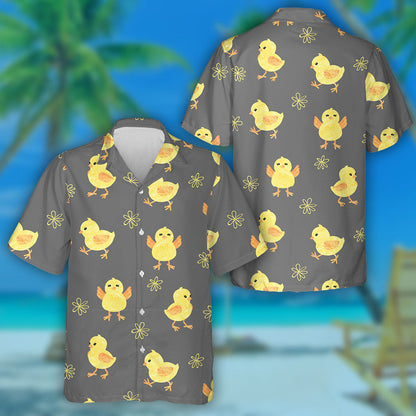 Baby Cute Little Chicken In Different Emotions Hawaiian Shirt, Hawaiian Shirt Gift, Christmas Gift