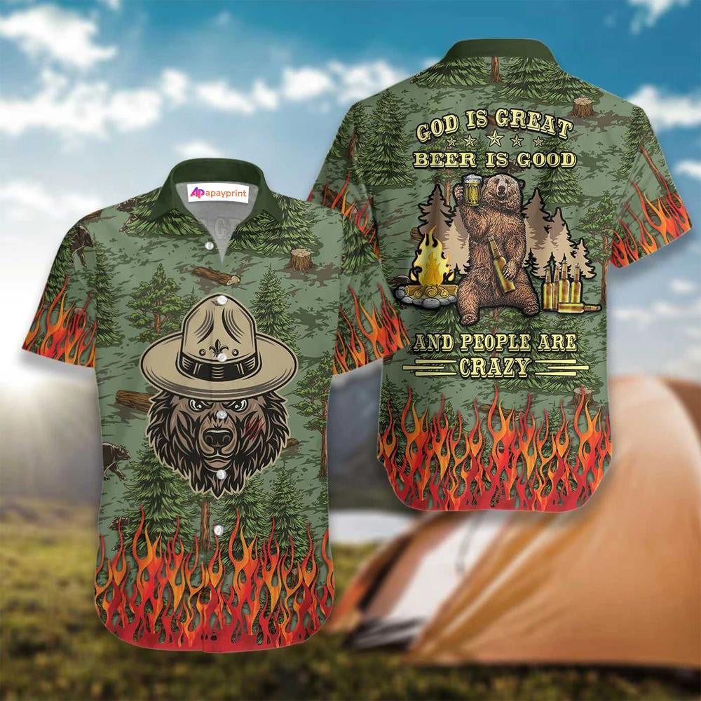 God Is Great Beer Is Good Pattern Hawaiian Shirt, Hawaiian Shirt Gift, Christmas Gift