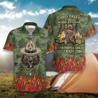 God Is Great Beer Is Good Pattern Hawaiian Shirt, Hawaiian Shirt Gift, Christmas Gift