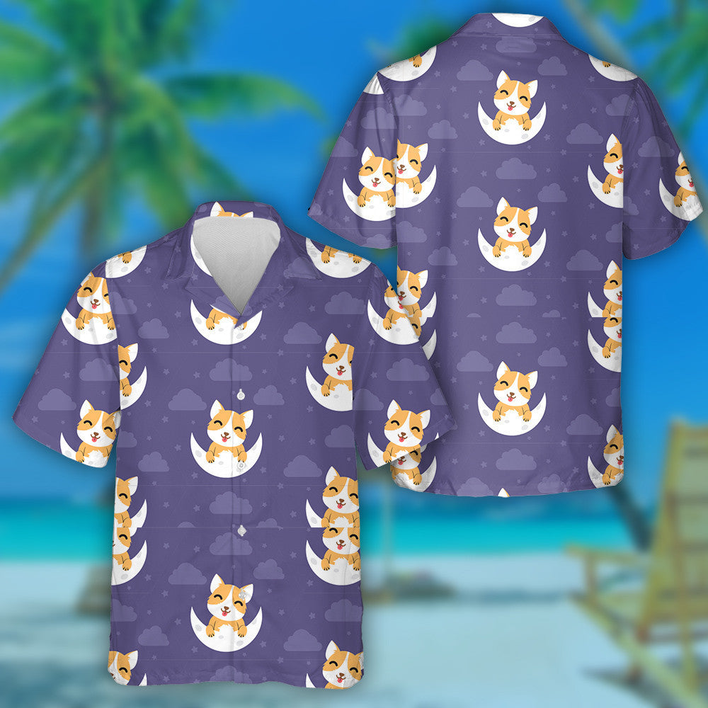 Madra Sásta Le Gealach Agus Réaltaí I gCúlra an Chartúin Léine Haváís, Bronntanas Léine Haváíais, Bronntanas Nollag