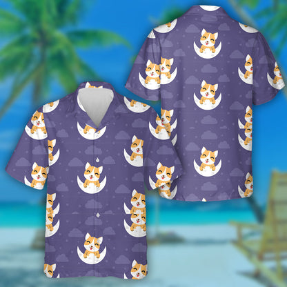 Madra Sásta Le Gealach Agus Réaltaí I gCúlra an Chartúin Léine Haváís, Bronntanas Léine Haváíais, Bronntanas Nollag